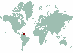 Carib Settlement in world map